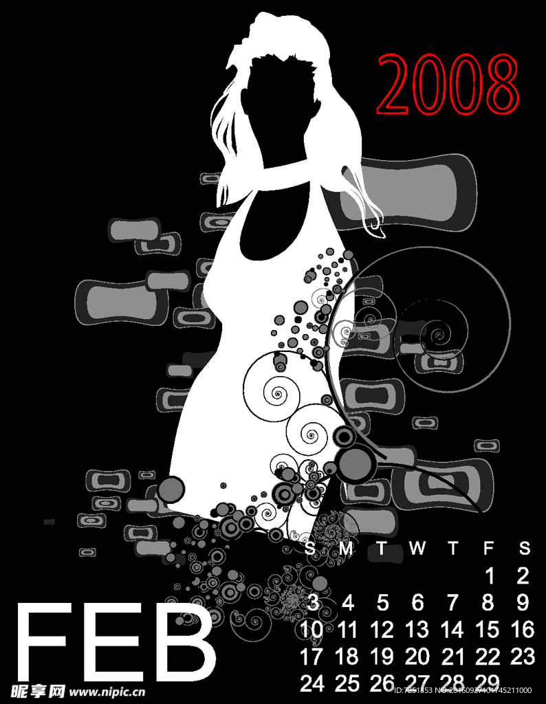 矢量欧美元素创意 人物造型图案