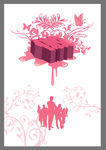 矢量欧美元素创意 人物造型图案