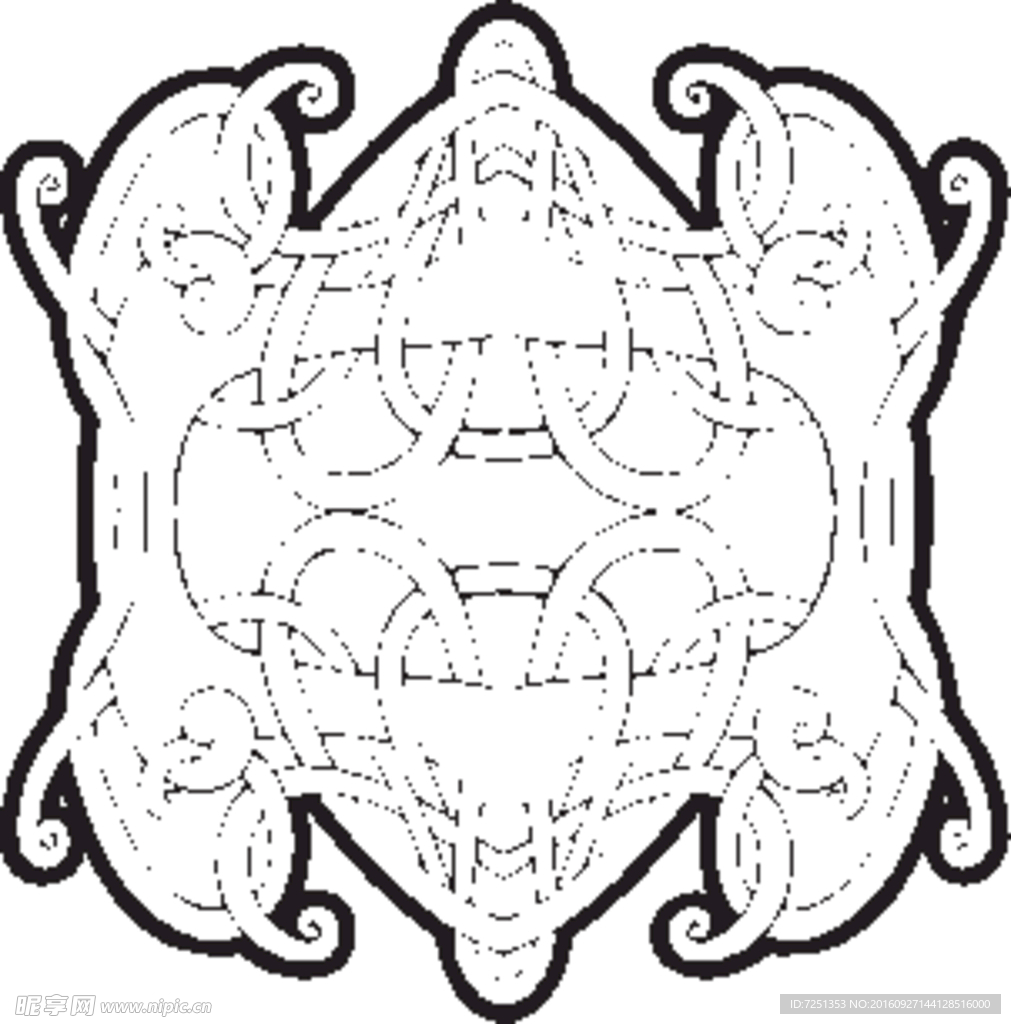 凯尔特人的装饰品 花纹矢量元素