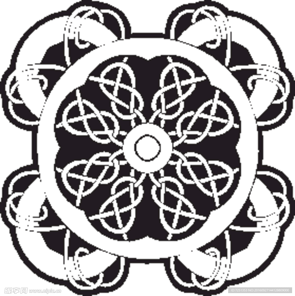 凯尔特人的装饰品 花纹矢量元素
