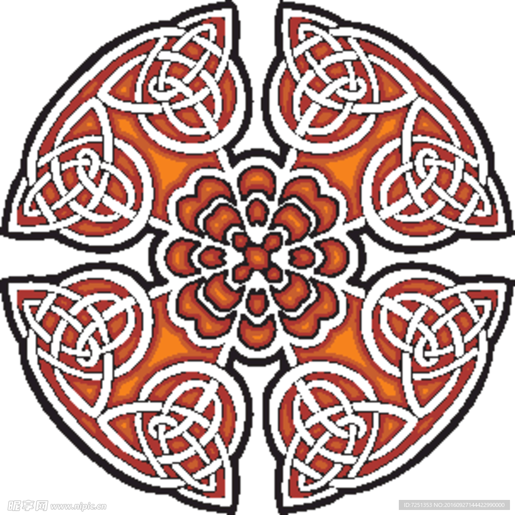 凯尔特人的装饰品 花纹矢量元素