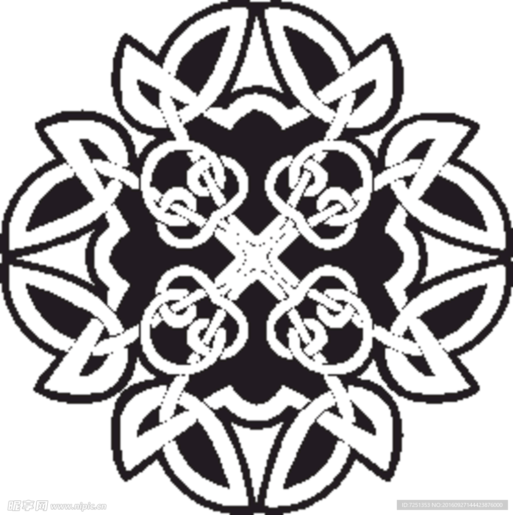 凯尔特人的装饰品 花纹矢量元素