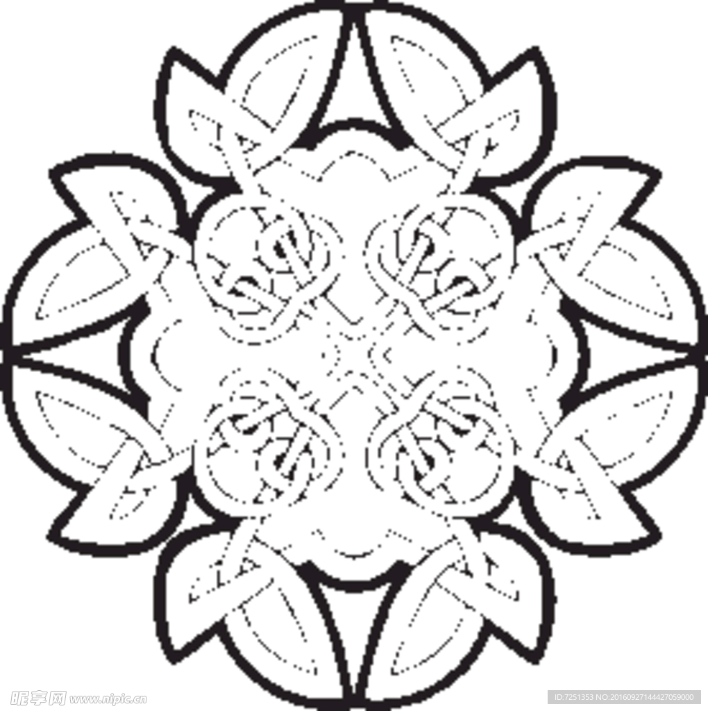 凯尔特人的装饰品 花纹矢量元素