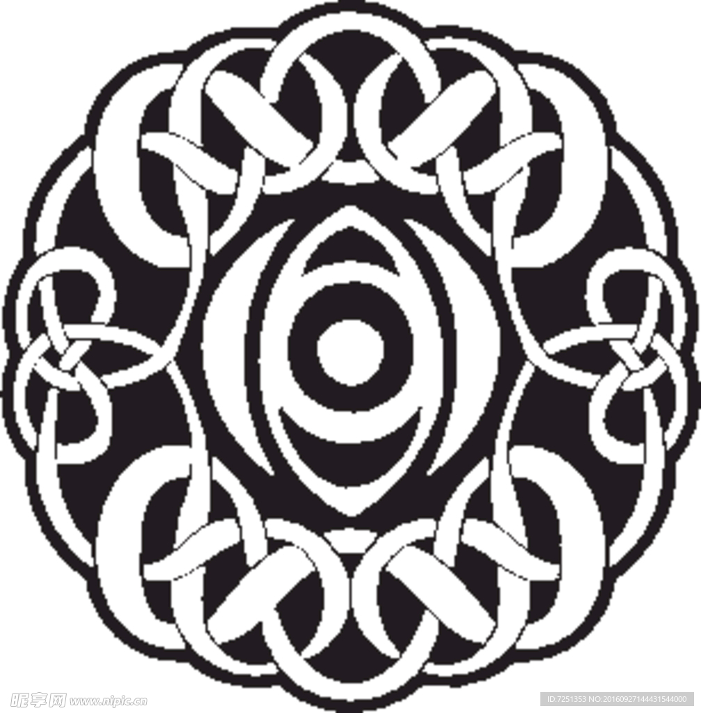 凯尔特人的装饰品 花纹矢量元素