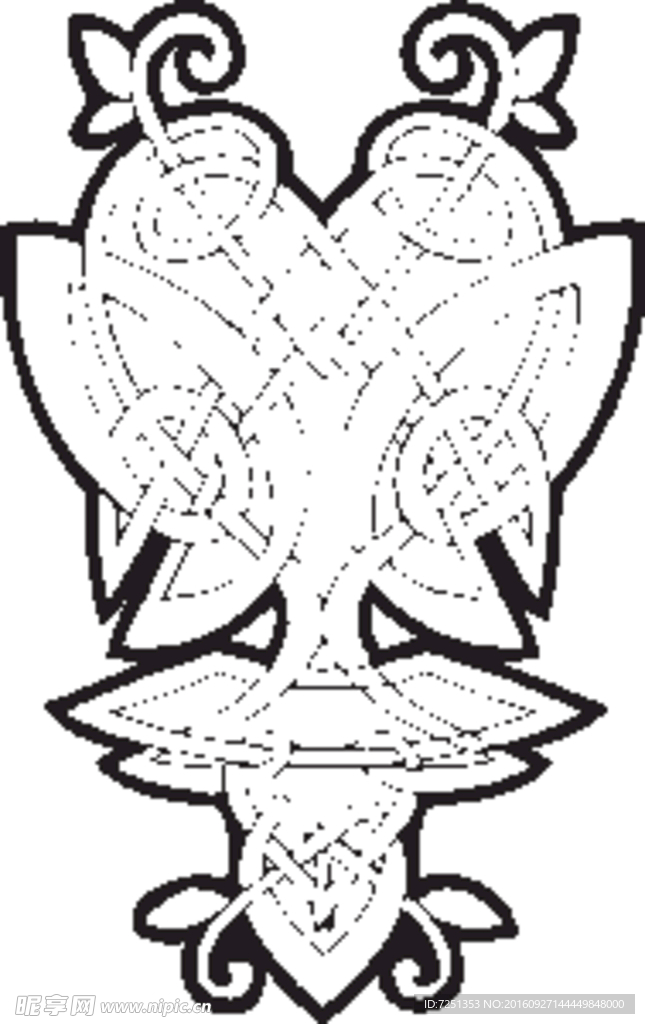 凯尔特人的装饰品 花纹矢量元素