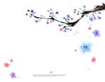 手绘梅花花纹图案