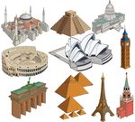 矢量立体世界建筑素材