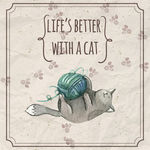 猫玩羊毛球