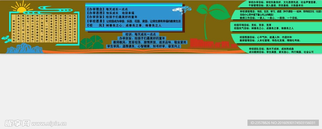 大型展板 校园文化 种子文化