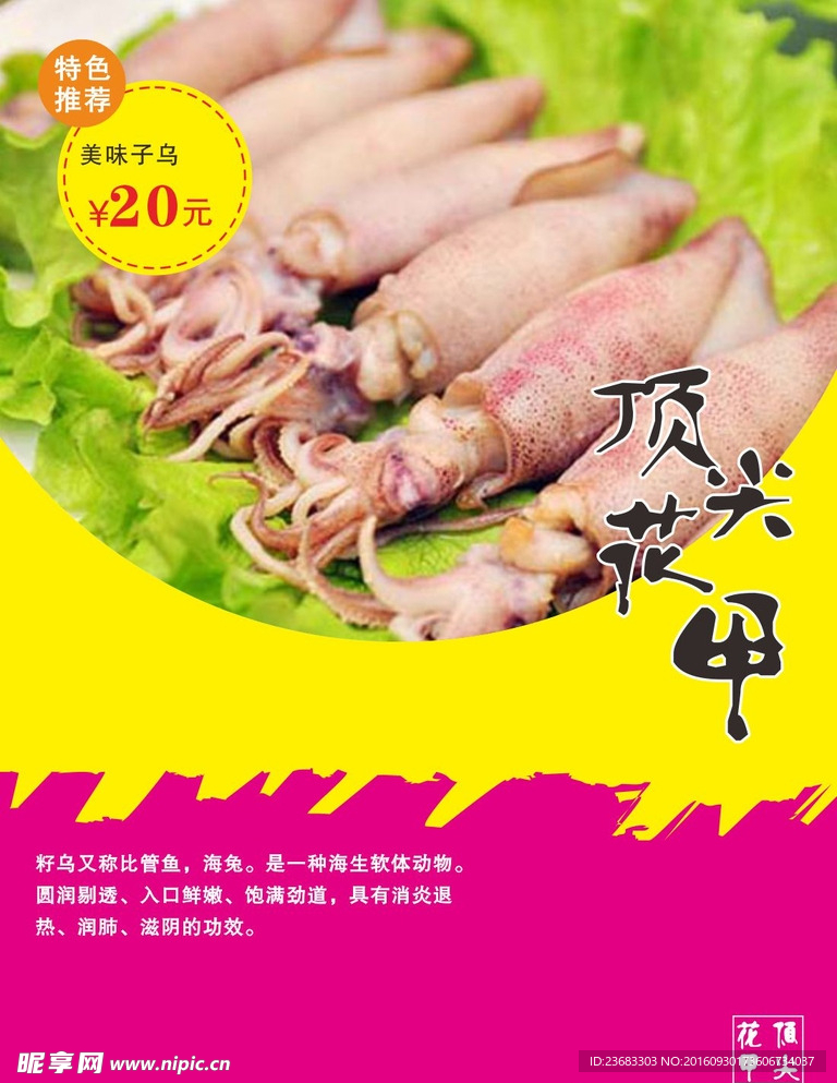 子乌美食海报素材