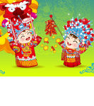Q版卡通中国古装新婚娃娃