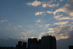 夕阳的蓝天