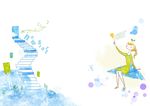 卡通梦幻美女素材