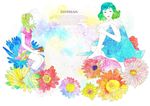 梦幻唯美卡通花朵人物素材