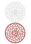 中式圆形  经典花镂空
