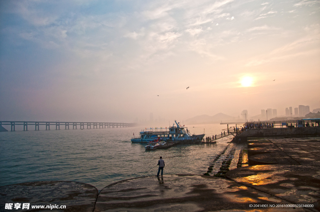星海广场日落