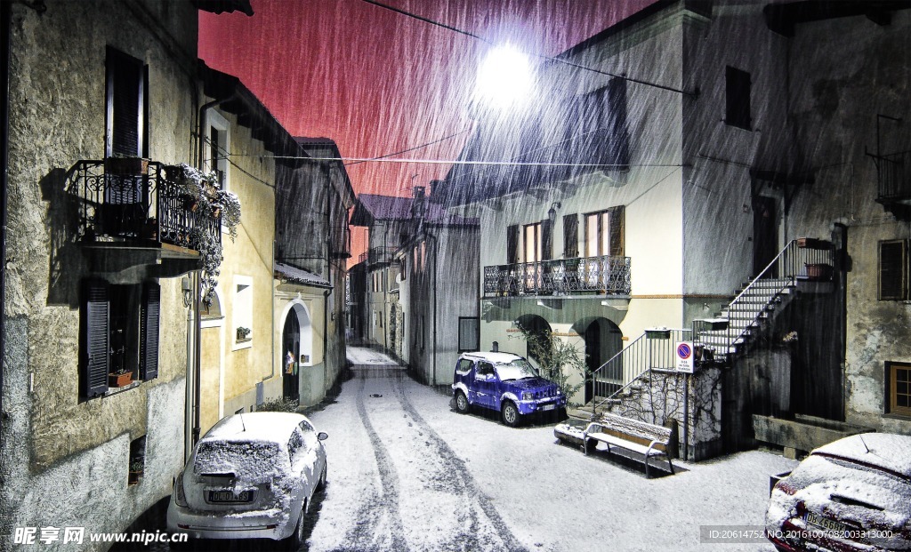 下雪的街道