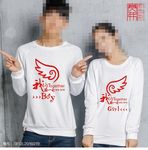 情侣装我们在一起印花
