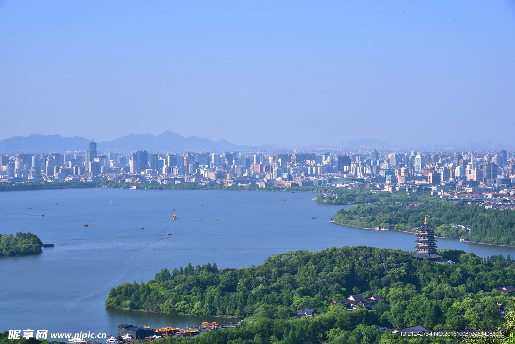 杭州西湖全景