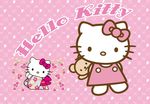 粉色可爱Kitty猫儿童房背景