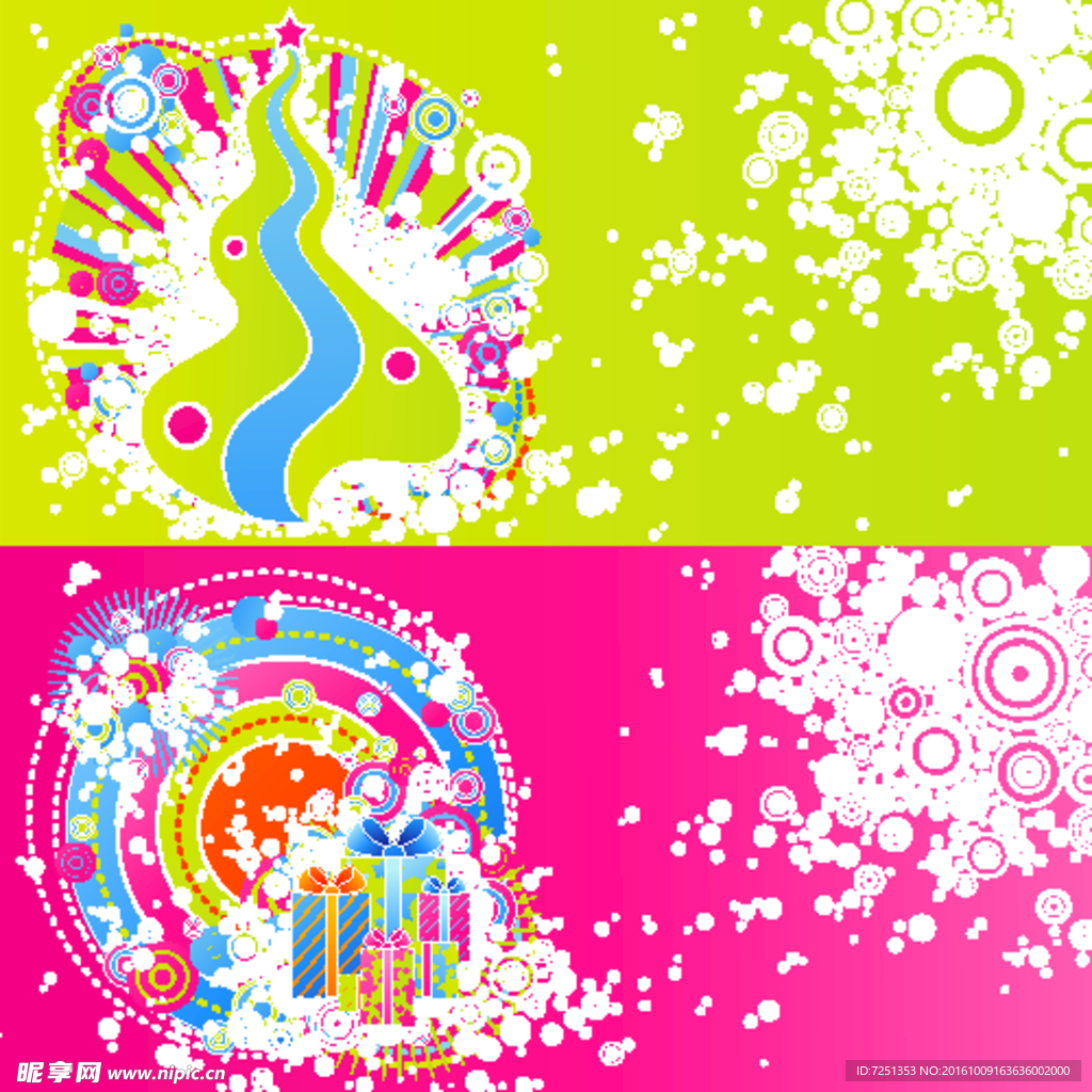 矢量欧美创意背景花纹图案