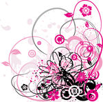 矢量欧美花纹元素 花卉纹理素材