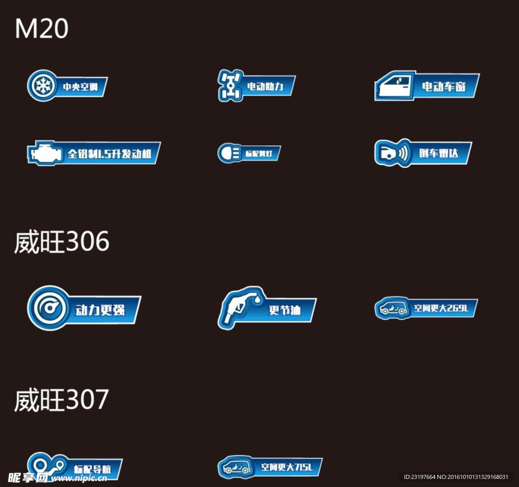 北汽威旺M20卖点贴