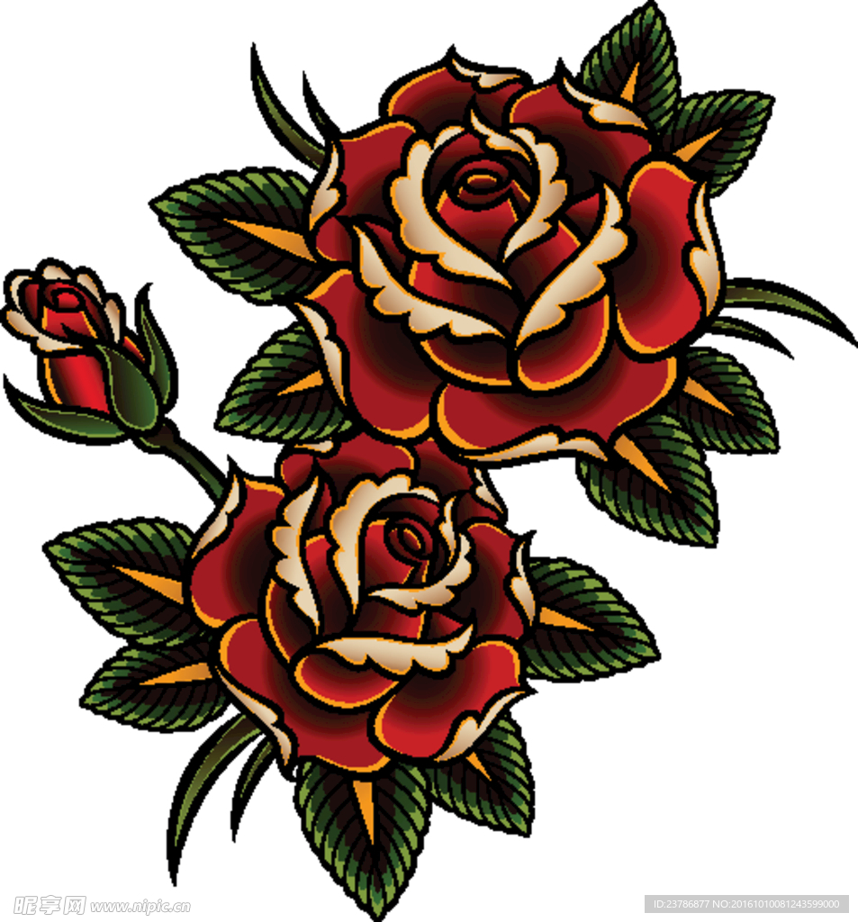 玫瑰 刺青纹身