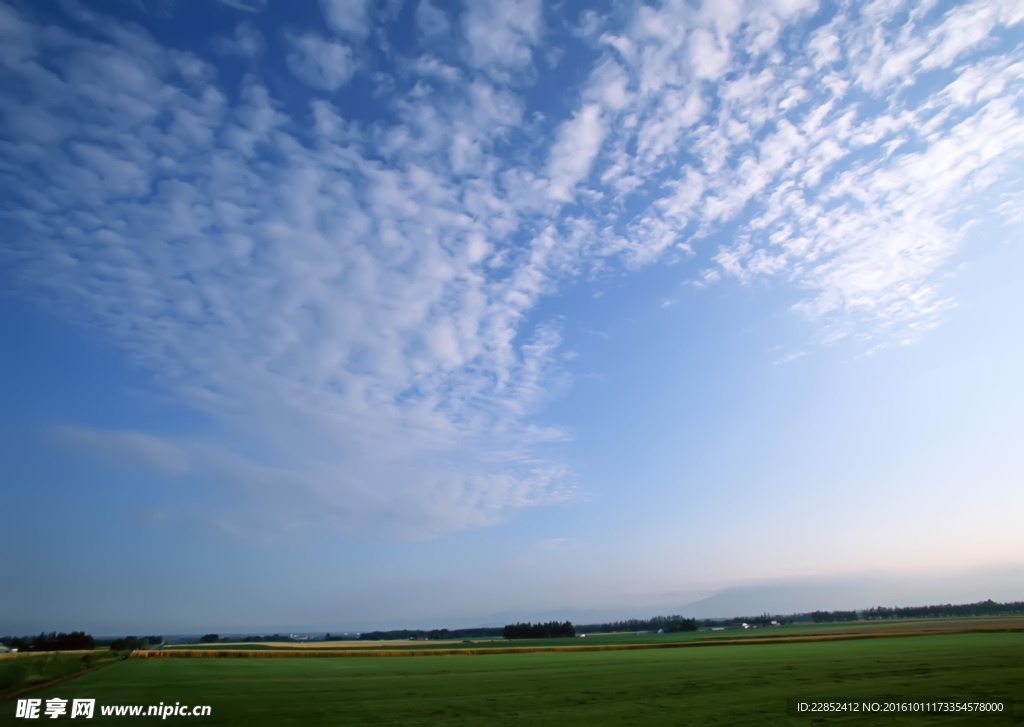 草原蓝天白云风景