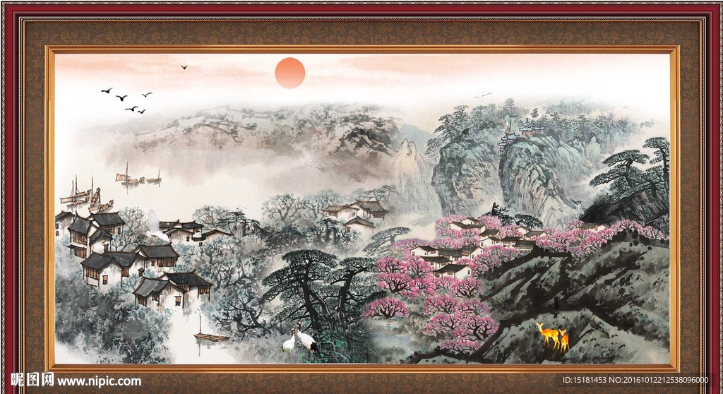 水墨山水画