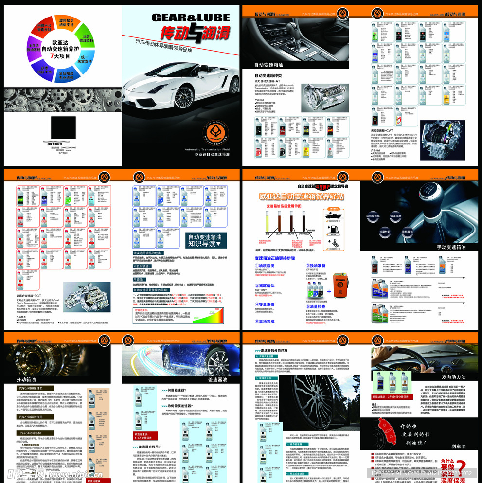 润滑油传动体系三页画册