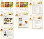 橙红色美食面包料理网站