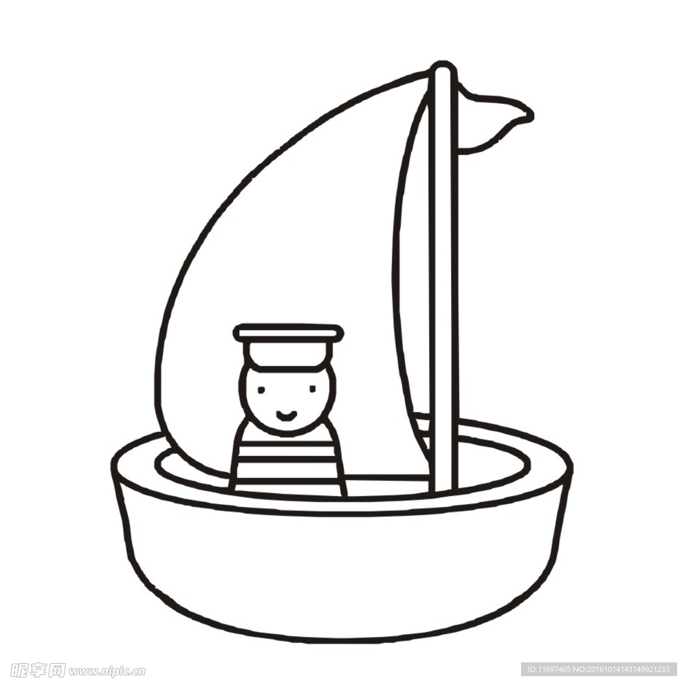 帆船 人物 卡通人设计图__动漫人物_动漫动画_设计图库_昵图网nipic.