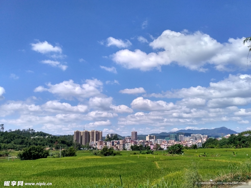 乡村田野的天空