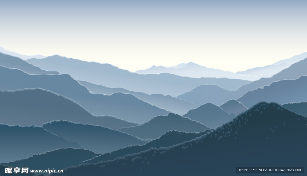 水墨山峰