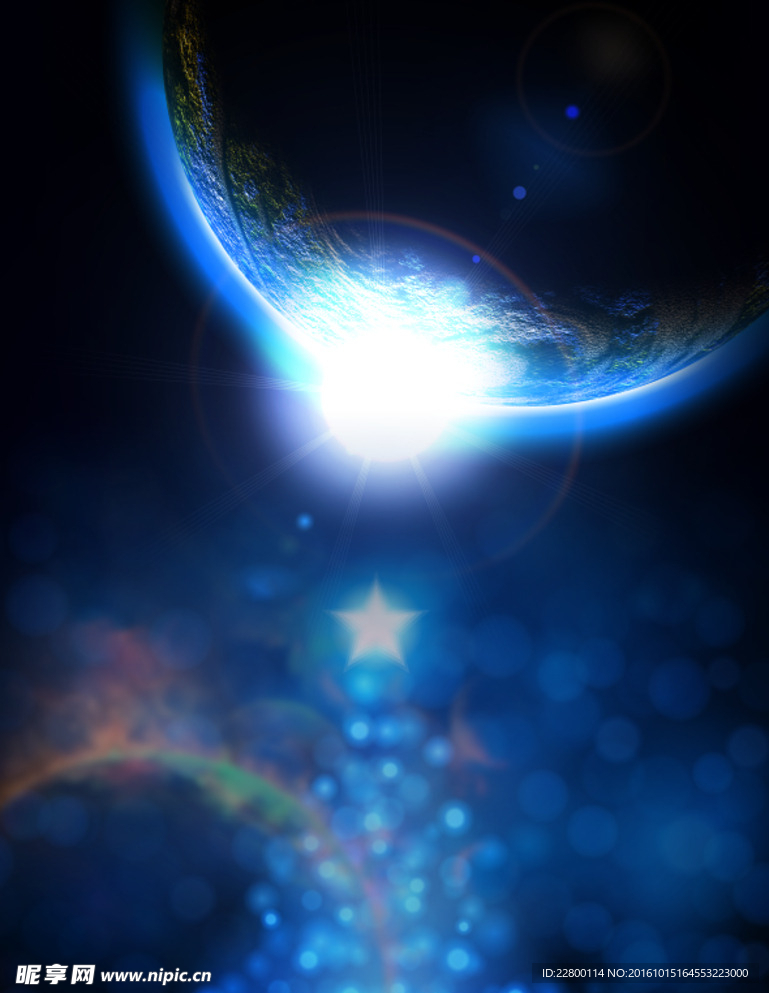 太空蓝色背景
