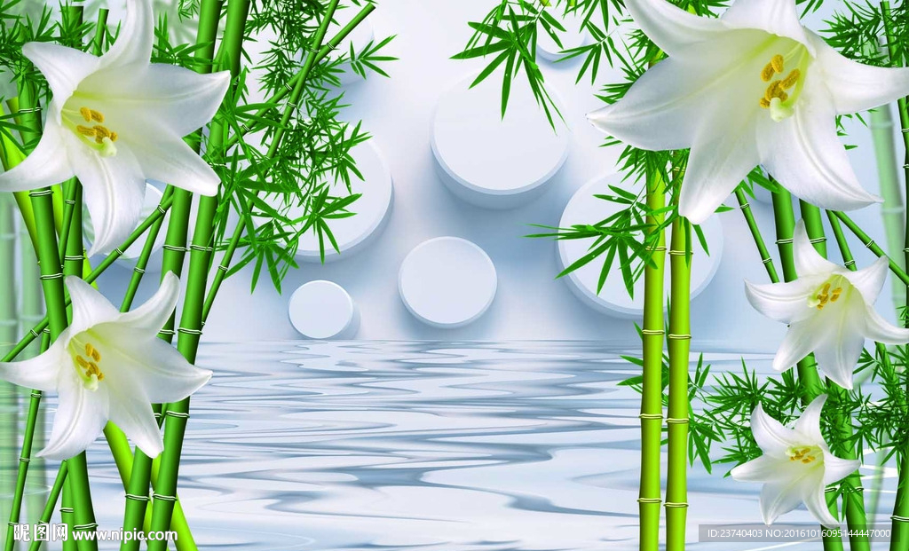 3d背景墙竹子