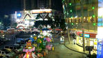 城市小广场夜景 延时摄影