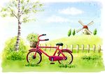 夏日户外风车背景底纹