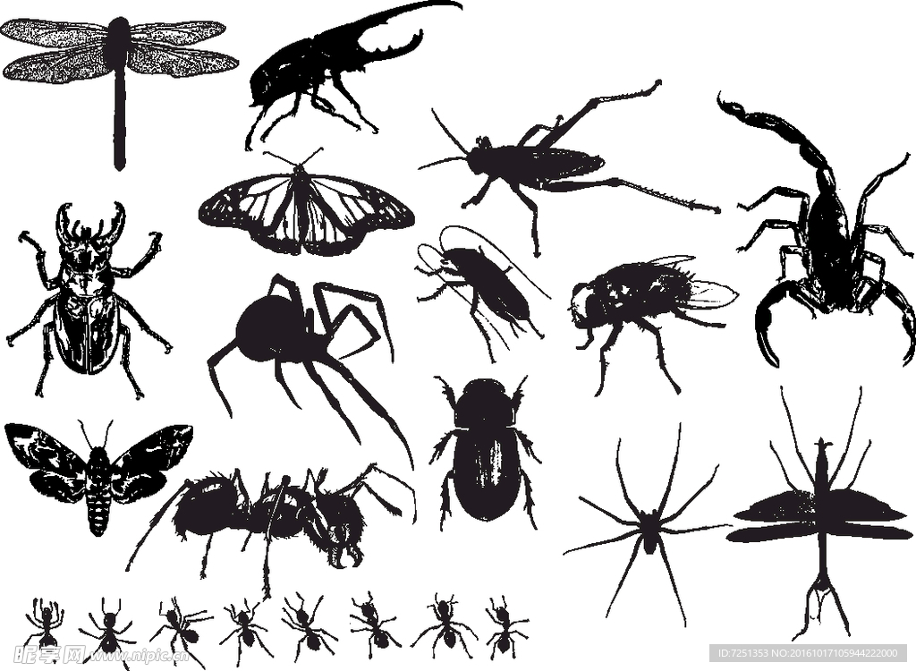 矢量欧美创意黑白图案涂鸦元素