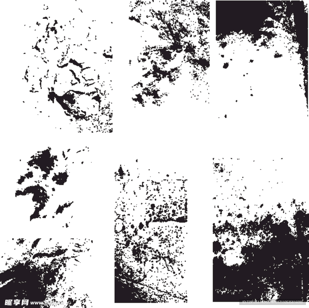 矢量欧美创意黑白图案涂鸦元素