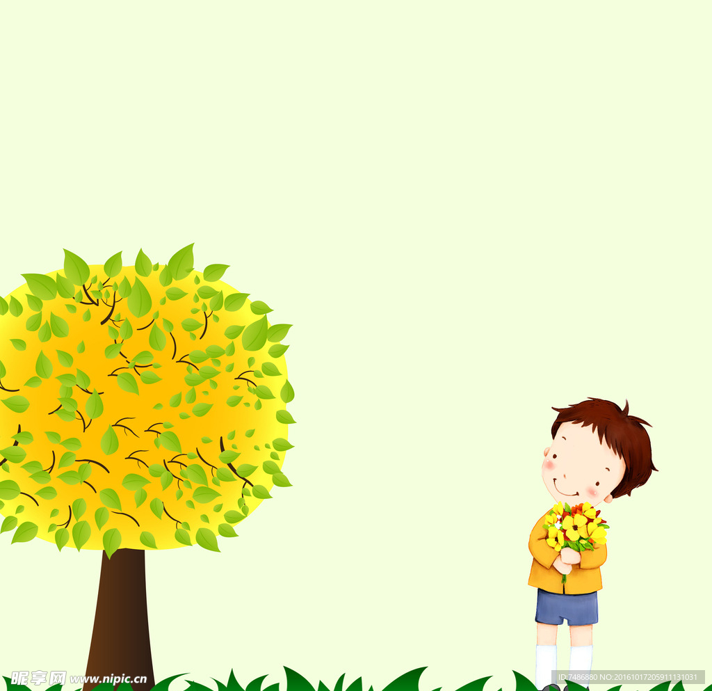 卡通小男孩