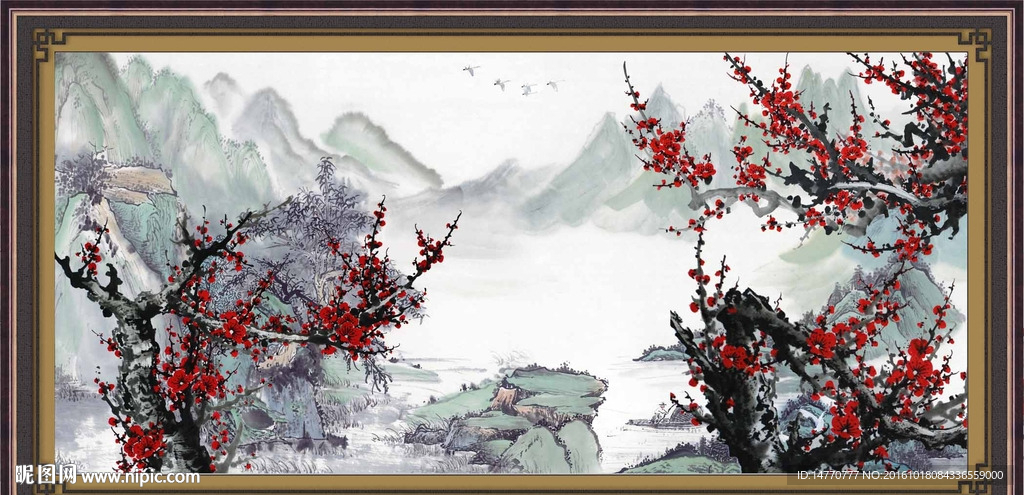 国画梅花