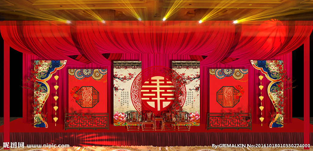 中国红婚宴