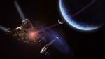 太空中行驶的宇宙飞船