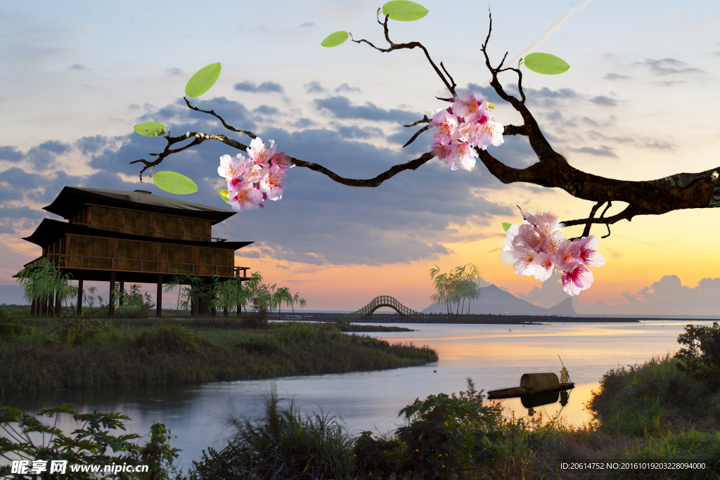 夕阳下的美景