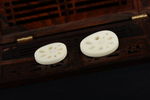天然象牙果平安扣藕片背云挂坠