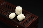 天然象牙果菩提双莲花桶珠