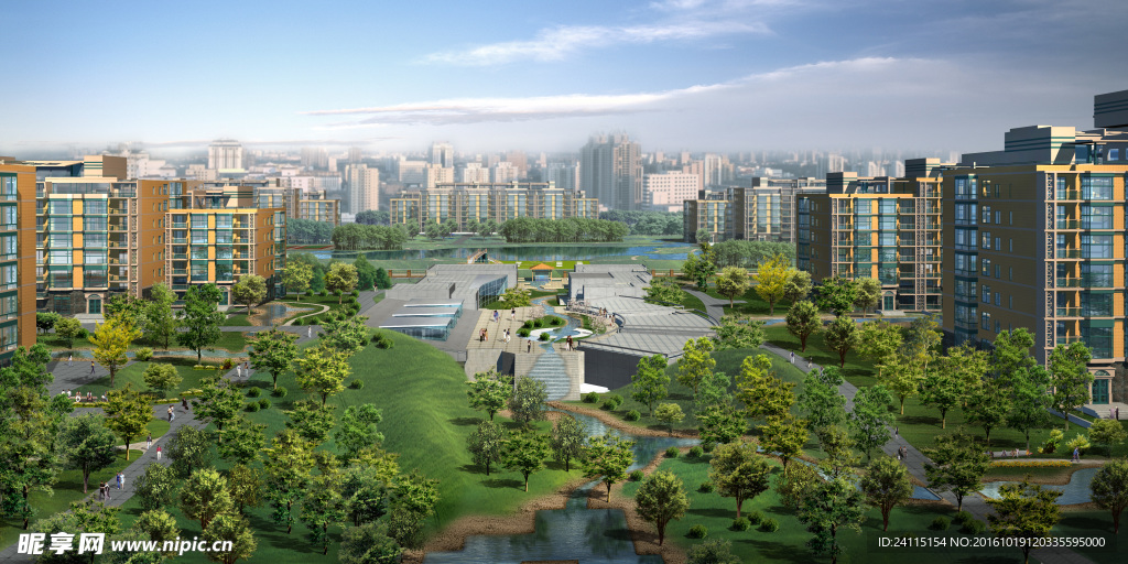 鸟瞰图 自然景观 建筑园林