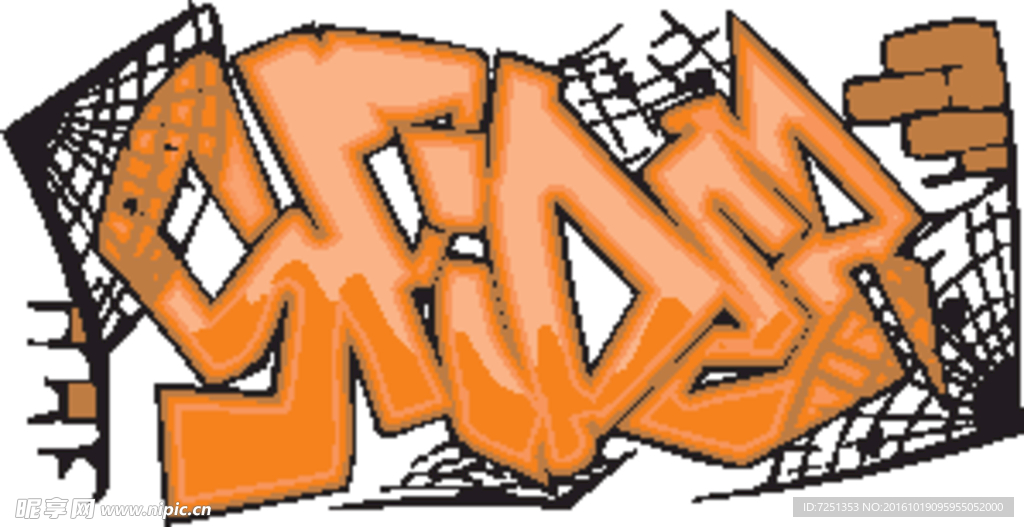 矢量欧美创意涂鸦色彩图案